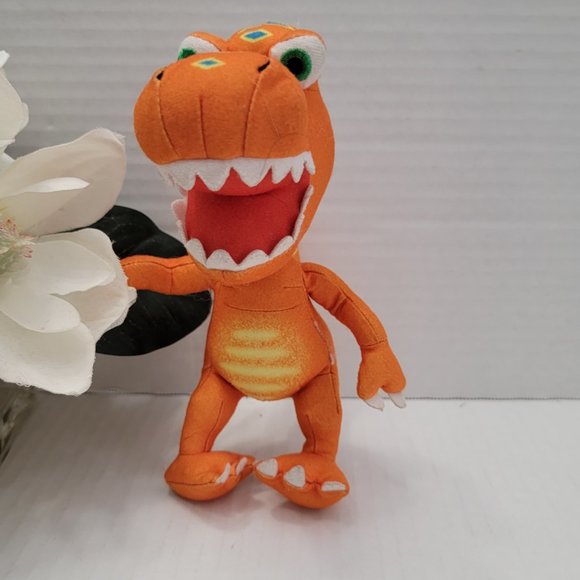 Jim Henson Orange Plush Dinosaur Train Buddy T Rex Toy 8" - Picture 4 of 13